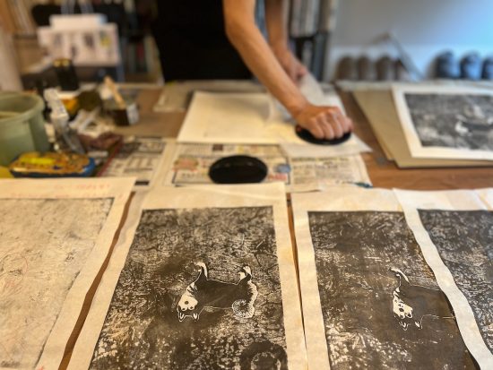 特別講座「木版画５」の活動報告