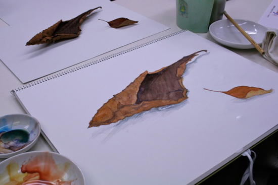 日本画：植物写生体験講座ー3